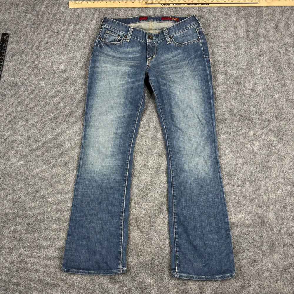 X2 Jeans Womens Size 10 Blue Bootcut Low Rise Faded Quality Denim Casual